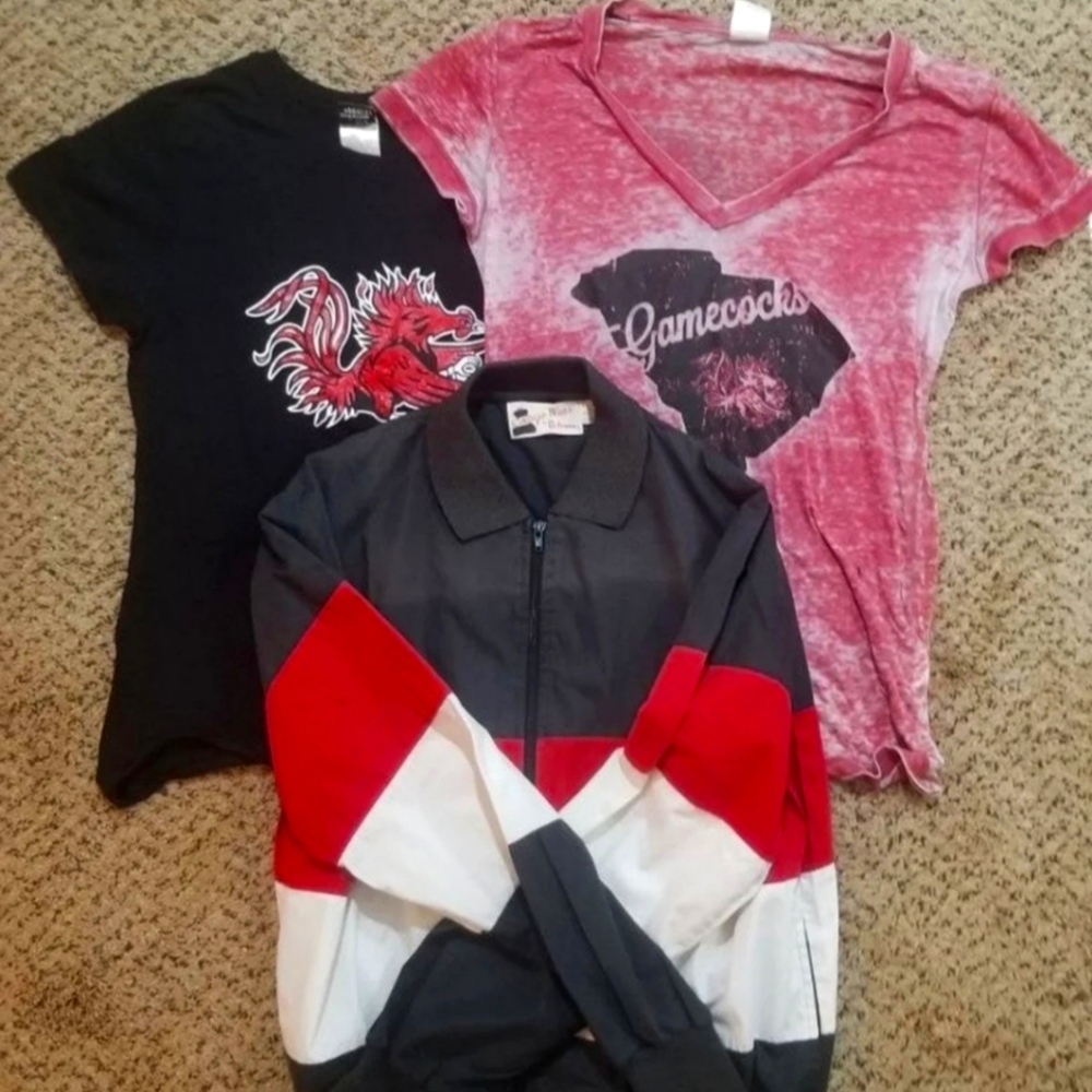 USC Gamecocks South Carolina Women's Shirt and Vintage Jacket Lot